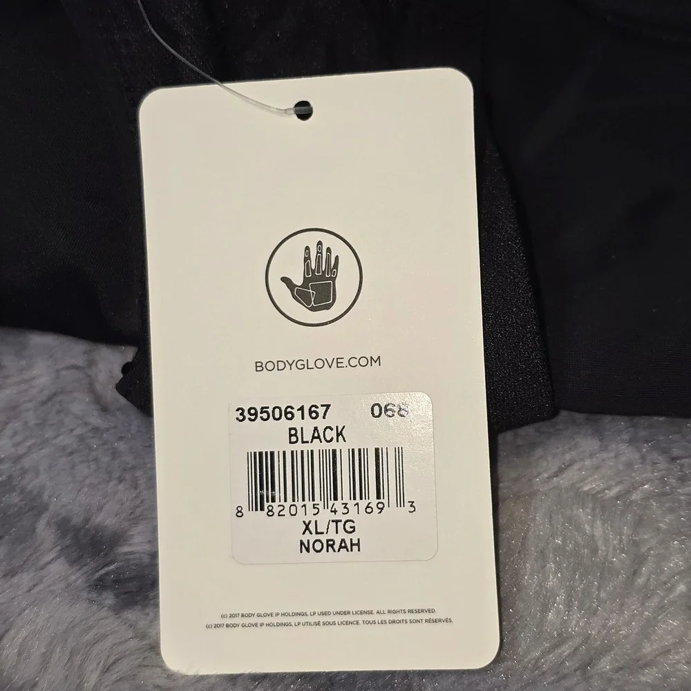 NWT Body Glove Smoothies‎ Norah Black Tankini Swim Top  XL